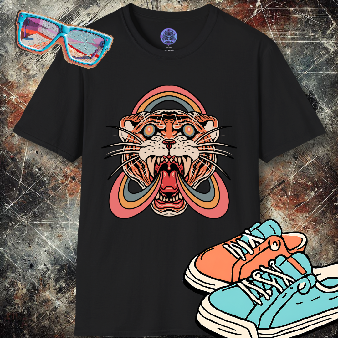 Rainbow Tripped Tiger T-Shirt